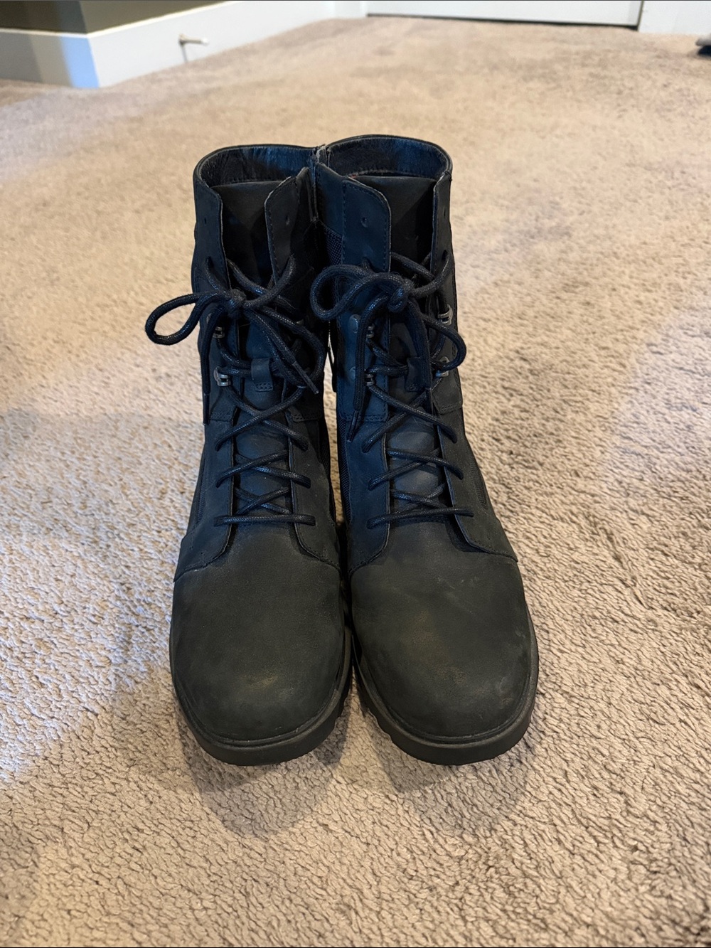 Sorel Black Women's Lace-Up Combat Boots